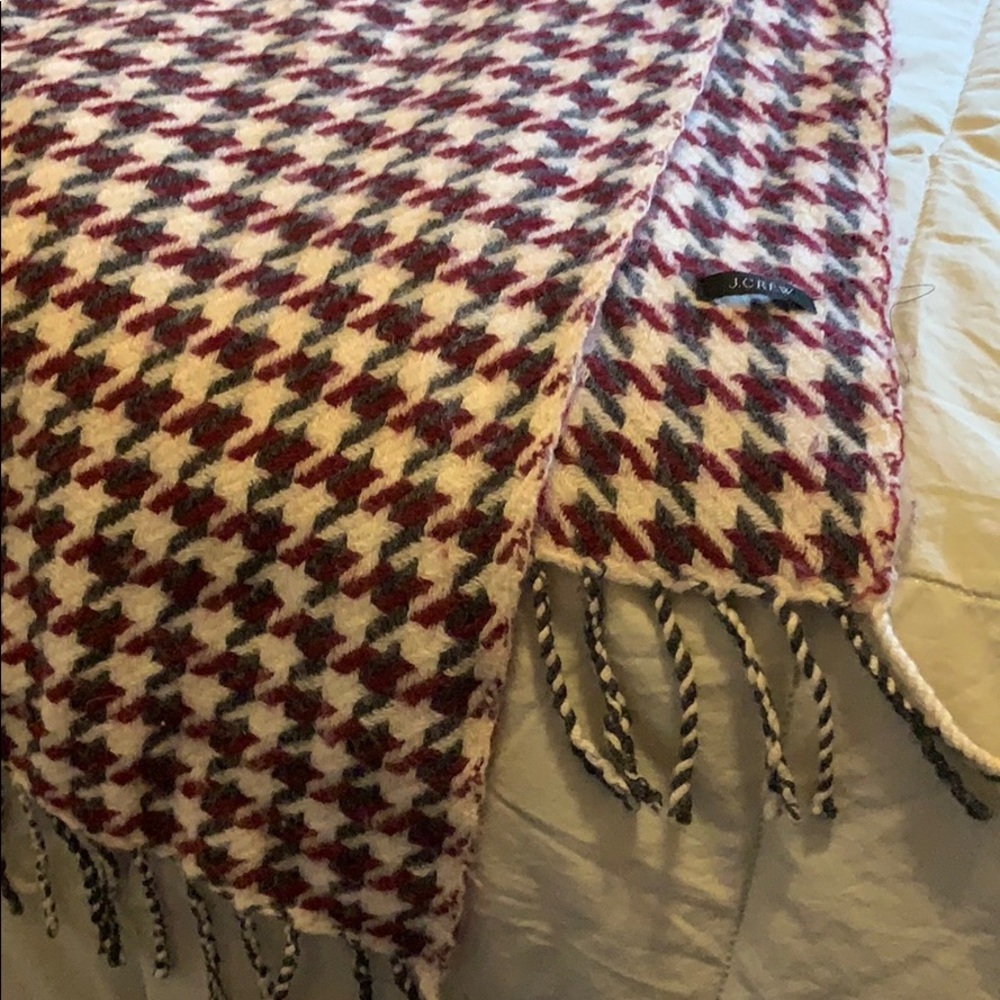 J. Crew Houndstooth Wool Scarf/Wrap